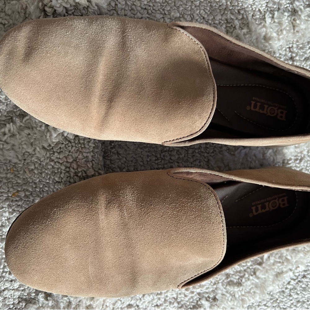 Born Light Brown Suede Slip-Ons
